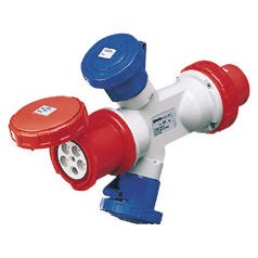Waterdichte meervoudige contactdoosadapters met 63A-stekker - 50/60 Hz - IP67 Waterdichte meervoudige contactdoosadapters met 63A-stekker - 50/60 Hz - IP67
