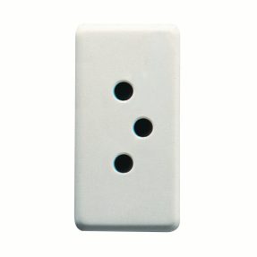 swiss socket-outlet 250v ac - 2p+e 10a - type 12 - 1 module - system white