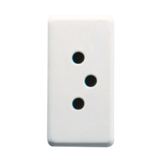 SWISS SOCKET-OUTLET 250V ac - 2P+E 10A - TYPE 12 - 1 MODULE - SYSTEM WHITE