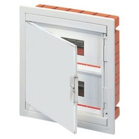 flush mounting enclosure - with blank door - pre-fitted with terminal block housing 36+2 (18x2) modules ip40