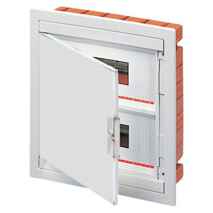FLUSH MOUNTING ENCLOSURE - WITH BLANK DOOR - PRE-FITTED WITH TERMINAL BLOCK HOUSING 24 +2 (12X2) MODULES IP40