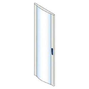 Smoked curved tempered safety glass front and back doors IP65 equipped with handle and rod-mechanism lock Smoked curved tempered safety glass front and back doors IP65 equipped with handle and rod-mechanism lock