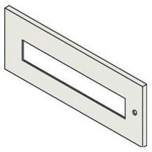 Front panels in painted sheet steel with DIN perforation Front panels in painted sheet steel with DIN perforation