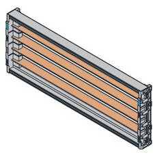 GWFIX 400 - Bastidores 4P 400 A para fijar módulos base de aparatos modulares y de caja moldeada hasta 250 A GWFIX 400 - Bastidores 4P 400 A para fijar módulos base de aparatos modulares y de caja moldeada hasta 250 A