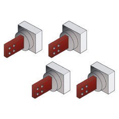Horizontal or vertical flat rear terminals Horizontal or vertical flat rear terminals
