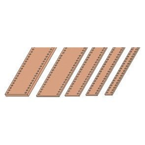  PAIR OF FLAT BUS-BAR IN ELECTROLITIC CUPPER - 400A 25X6MM L=1750MM FOR CVX 630K/630M