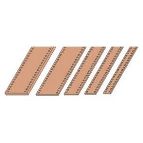 COPPIA DI BARRE PIATTE IN RAME 250A 20x5x1000mm PER QUADRI QDX