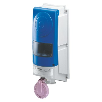 Vertical socket-outlet with safety transformer (SELV) 230V / 24V - 50/60Hz - IP66 Vertical socket-outlet with safety transformer (SELV) 230V / 24V - 50/60Hz - IP66
