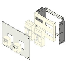 Kit di installazione per interruttore scatolato fino a 1600 A con attacchi posteriori in armadi segregati B=600 mm Completo di pannello frontale forato, supporti e piastre di fissaggio Kit di installazione per interruttore scatolato fino a 1600 A con attacchi posteriori in armadi segregati B=600 mm Completo di pannello frontale forato, supporti e piastre di fissaggio