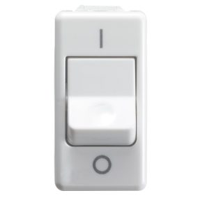 ONE-WAY SWITCH 2P 250V ac - FOR HEAVY DUTY - 25AX - NEUTRAL - SYMBOL 0/I - 1 MODULE - SYSTEM WHITE