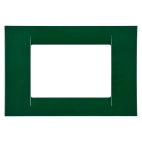 placca virna - in tecnopolimero finitura lucida - 3 posti - verde racing - system