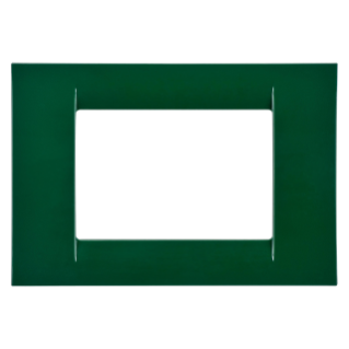 VIRNA PLATE - IN TECHNOPOLYMER GLOSS FINISHING - 3 GANG - RACING GREEN - SYSTEM