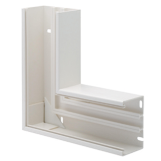 BR-PVC - DEVICE-MOUNTING AND SILL TYPE TRUNKING - FLAT ANGLE - 130X70 - WHITE RAL9010