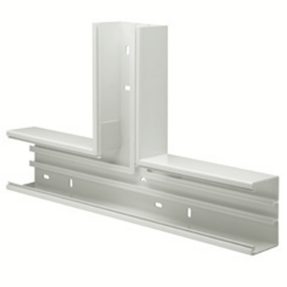br-pvc - brüstungskänale - t-stück - 70x100 - weiss ral9010