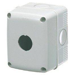 EMPTY ENCLOSURE FOR PUSH-BUTTONS, CONTROLS AND INDICATORS - 1 GANG - DIAMETER 22mm - GREY RAL 7035 LID - IP66