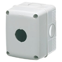 Doze neechipate pentru butoane, comenzi şi lămpi de semnalizare Ø 22mm - gri RAL 7035 - IP66