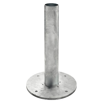 Pole support base for external assembly Pole support base for external assembly
