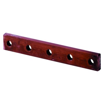 Perforated and threaded earth busbar