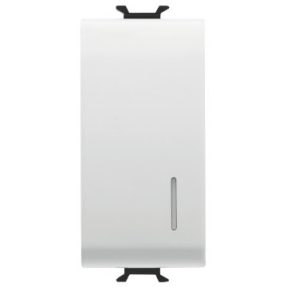 INTERRUPTEUR SIMPLE 1P 250 Vca - 16AX LUMINEUX - AVEC DIFFUSEUR - 1 MODULE - BLANC SATIN - CHORUSMART