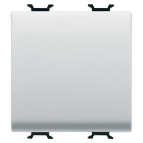 INTERRUPTEUR SIMPLE 1P 250 Vca - 16AX - BOUTON NEUTRE - 2 MODULES - BLANC SATIN - CHORUSMART