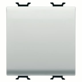 INTERRUTTORE UNIPOLARE 250V ac - 16AX - NEUTRO - 2 MODULI - BIANCO LUCIDO - CHORUSMART