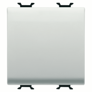 TWO-WAY SWITCH 1P 250V ac - 16AX - NEUTRAL - 2 MODULES - GLOSSY WHITE - CHORUS