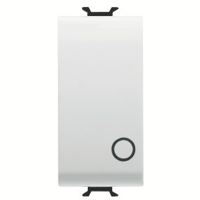 tlačítko 2p 250 v ac – no 16 a – neutrální – symbol 0 – 1 modul – lesklá bílá – chorusmart