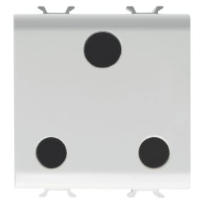 steckdose indischer/südafrikanischer standard 250 v ac - 2p+e 16 a - 2 module - weiss satiniert - chorusmart