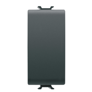 INTERRUPTOR UNIPOLAR 250V ac - 16AX - NEUTRO - 1 MÓDULO - NEGRO - CHORUS