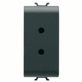 PRIZĂ SELV - 2P 6A 24V - 1 MODUL - NEGRU SATINAT - CHORUSMART