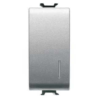 ONE-WAY SWITCH 1P 250V ac - 16AX ILLUMINABLE - WITH DIFFUSER - 1 MODULE - TITANIUM - CHORUSMART