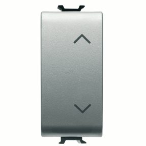 מפסק תריס ‎1p ‏‎250v ac - ‎10ax - רגיל - סמל מעלה-מטה - 1‏‎‏‎ מודול - טיטניום - chorusmart