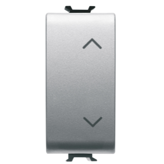 DRUCKTASTER 1P 250V ac - S+S 10A - MIT WECHSELSEITIGER - SYMBOL AUF-AB - 1 MODUL - TITAN - CHORUS