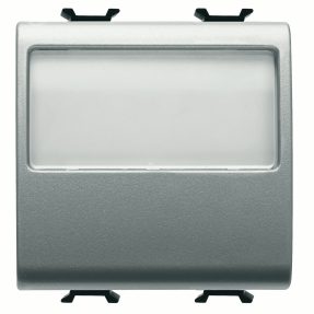 BUTON CU PLĂCUȚĂ de identificare ILUMINATĂ 250V ac - NO 10A - 2 MODULE - TITAN - CHORUSMART