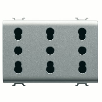 Dreifachsteckdose italienischer Standard - 250V ac Dreifachsteckdose italienischer Standard - 250V ac