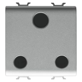 presa standard indiano-sudafricano 250v ac - 2p+t 16a - 2 moduli - titanio - chorusmart