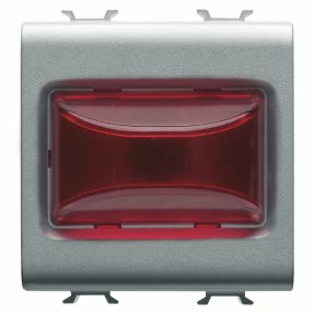 lampe de signalisation - 12 vca/cc / 230 vca 50/60 hz - rouge - 2 modules - titane - chorusmart