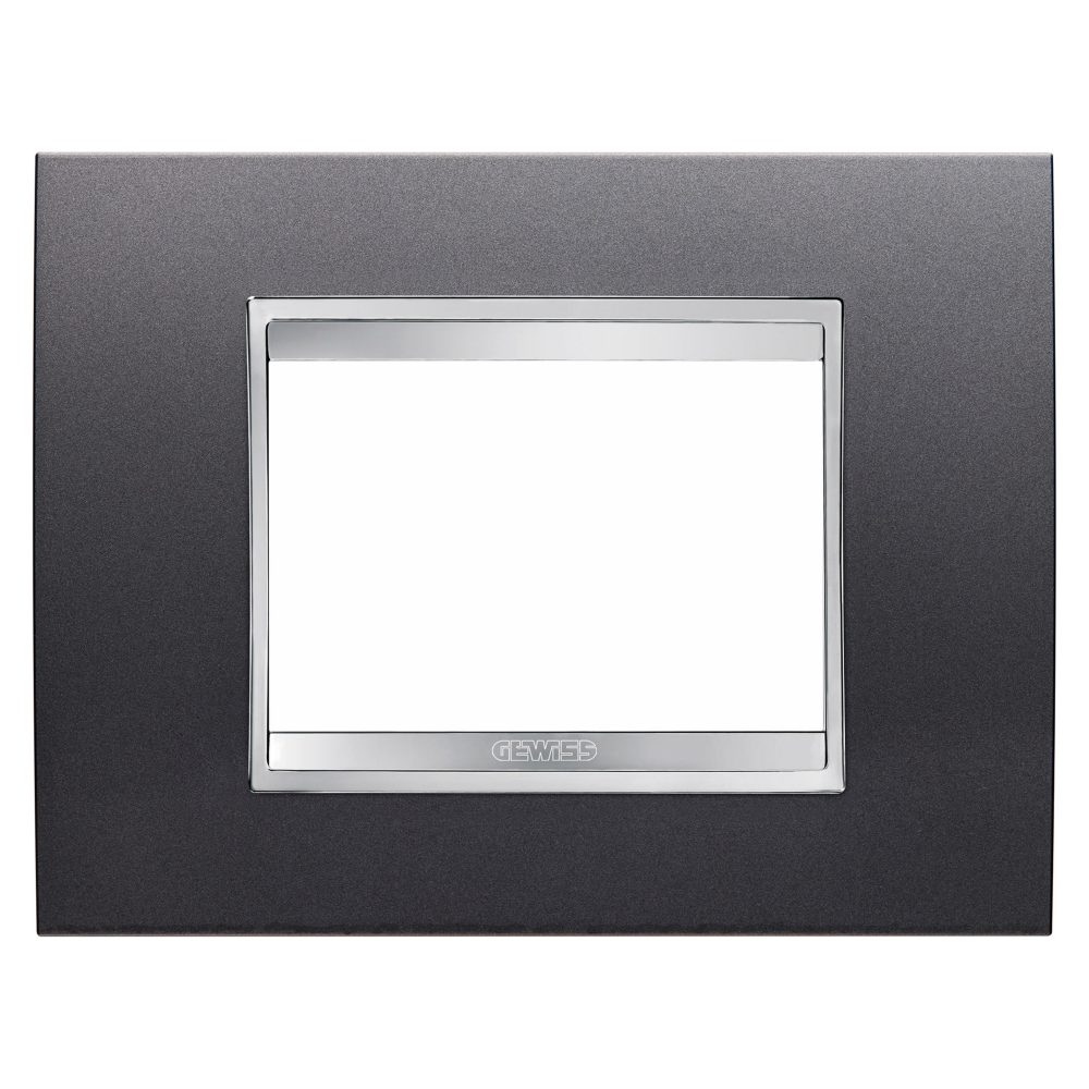  PLACA LUX - TECNOPOLÍMERO BARNIZADO - 3 MÓDULOS - PIZARRA - CHORUSMART
