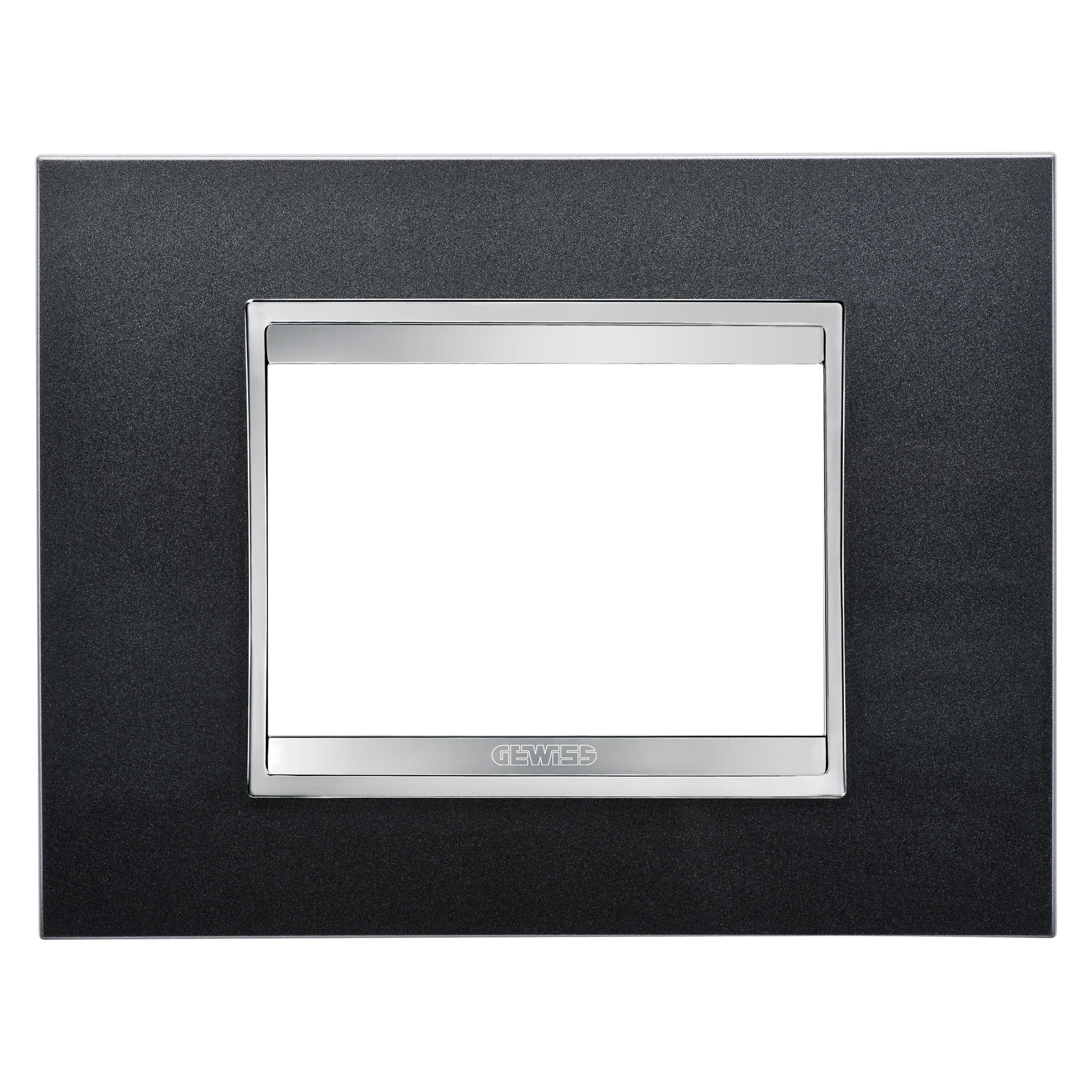 GEWISS GW16203VA PLACCA CHORUS LUX 3 MODULI IN TECNOPOLIMERO ARDESIA