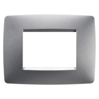 PLACA ONE - EN TECNOPOLÍMERO BARNIZADO - 3 MÓDULOS - TITANIO - CHORUS
