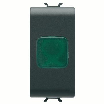  SPIA DI SEGNALAZIONE SINGOLA - VERDE - 1 MODULO - NERO SATINATO - CHORUSMART