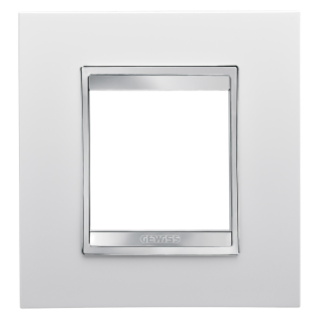 LUX INTERNATIONAL PLATE - IN TECHNOPOLYMER - 2 MODULES - WHITE - CHORUS