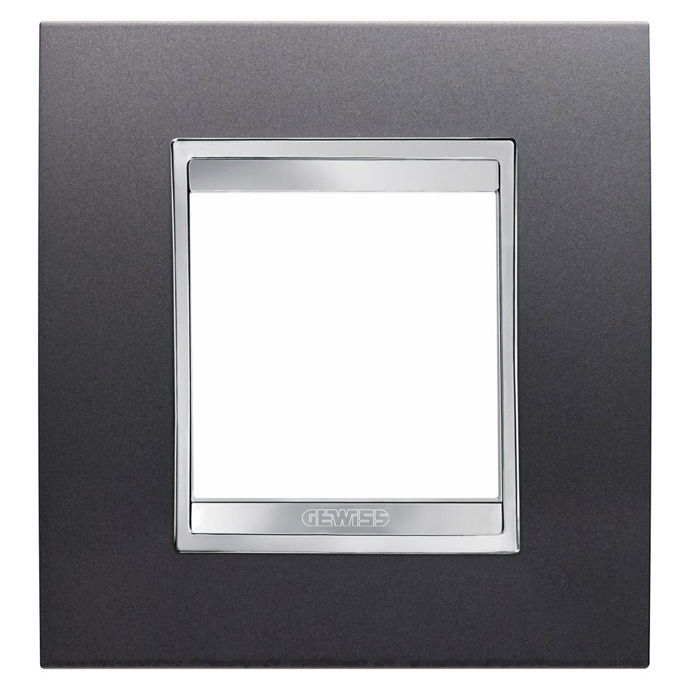 lux international plate - in painted technopolymer - 2 modules - slate - chorusmart