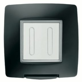 PLACCA STAGNA STANDARD INTERNAZIONALE - 2 POSTI IP55 - NERO - CHORUSMART