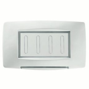 PLACCA STAGNA STANDARD ITALIANO - 4 POSTI IP55 - BIANCO - CHORUSMART