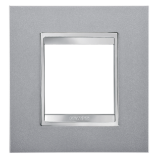 LUX INTERNATIONAL PLATE - IN PAINTED TECHNOPOLYMER - 2 MODULES - TITANIUM - CHORUS