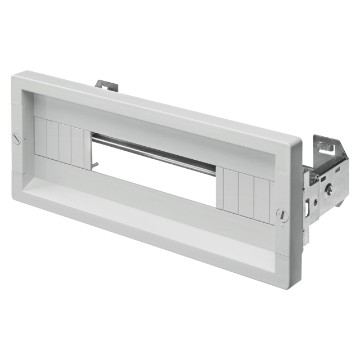 Feldabdeckung mit Geräteausschnitt, 1 Höheneinheit für die Schnellmontage Fast &amp; Easy GRAU RAL 7035 Feldabdeckung mit Geräteausschnitt, 1 Höheneinheit für die Schnellmontage Fast &amp; Easy GRAU RAL 7035