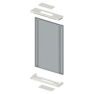 Modular side-by-side wall-mounting structures in painted sheet steel Colour grey RAL 7035 - Complete with functional frames, cable gland plates Modular side-by-side wall-mounting structures in painted sheet steel Colour grey RAL 7035 - Complete with functional frames, cable gland plates