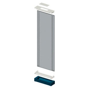 Modular side-by-side floor-mounting structures in painted sheet steel Colour grey RAL 7035 - Complete with functional frames, cable gland plates and inspectable plinth H = 100 mm - Colour blue RAL 5003 Modular side-by-side floor-mounting structures in painted sheet steel Colour grey RAL 7035 - Complete with functional frames, cable gland plates and inspectable plinth H = 100 mm - Colour blue RAL 5003