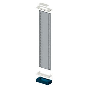 External cable compartment kit for modular distribution boards and inspectable plinth H=100 Colour blue RAL 5003 External cable compartment kit for modular distribution boards and inspectable plinth H=100 Colour blue RAL 5003